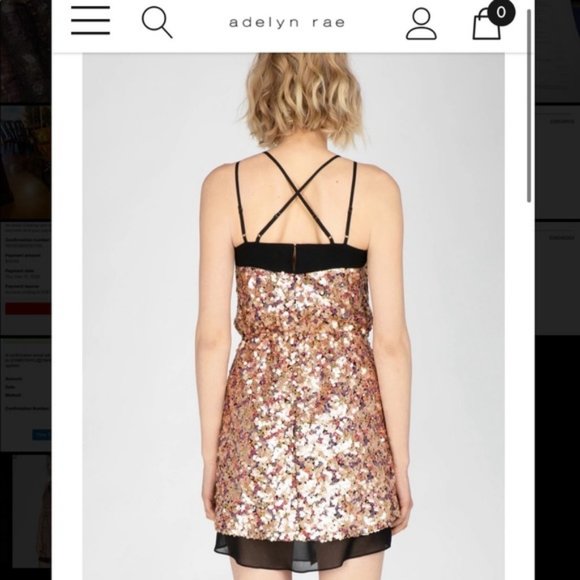 NEW Adelyn Rae Leila Sequin Strappy Back Dress Size S - Picture 2 of 15